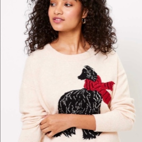 Loft Dog with Scarf Sweater NEW - Picture 1 of 2